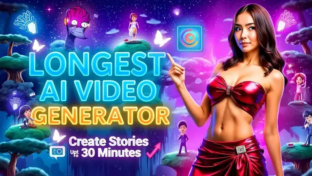 'Video thumbnail for Best AI Video Generator ｜ This AI Tool Creates 30-Minute Videos from ONE Prompt! 🚀'