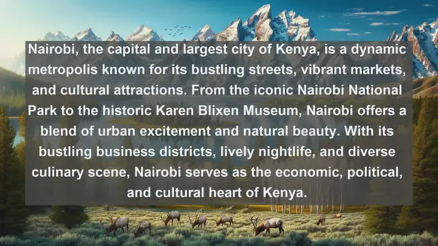 Video thumbnail for Exploring Kenya: Revealing the Top 10 Largest Cities in East Africa