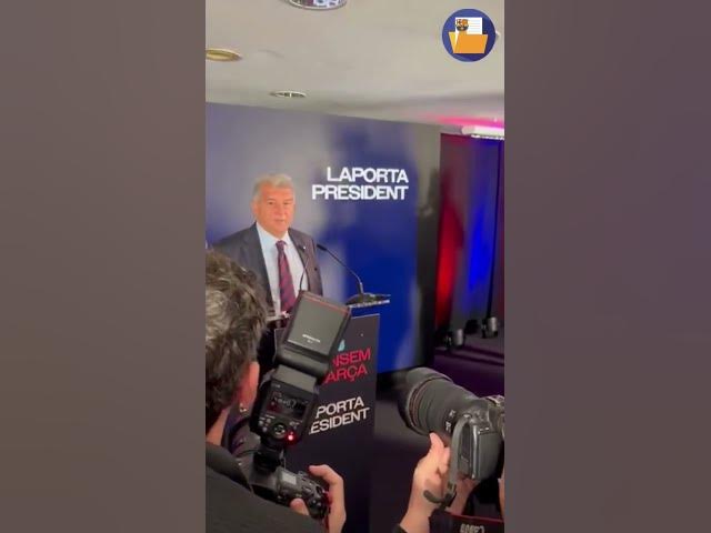 Video thumbnail for Joan Laporta hoy abriendo su sede y presentamdo su lema
