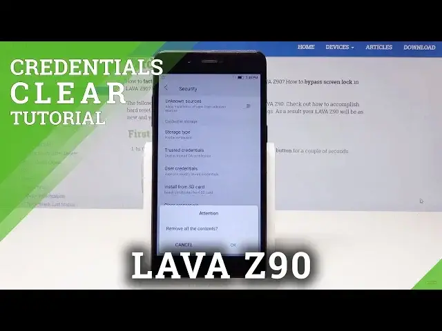 'Video thumbnail for How to Remove Certificates in LAVA Z90 - Clear Credentials'