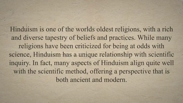 'Video thumbnail for Hinduism Science Friendly Religion'