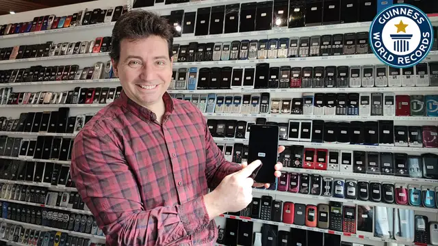 'Video thumbnail for Meet the Guinness World Records holder for largest mobile phone collection'