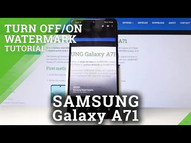 'Video thumbnail for How to Switch Off Photo Watemark SAMSUNG Galaxy A71 - Turn On / Off Photo Watermark'