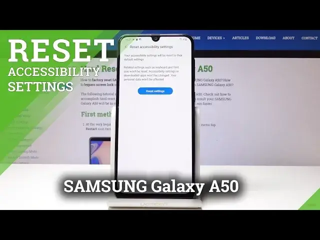 'Video thumbnail for How to Reset Accessibility Settings in SAMSUNG Galaxy A50 - Restore Availability Configuration'