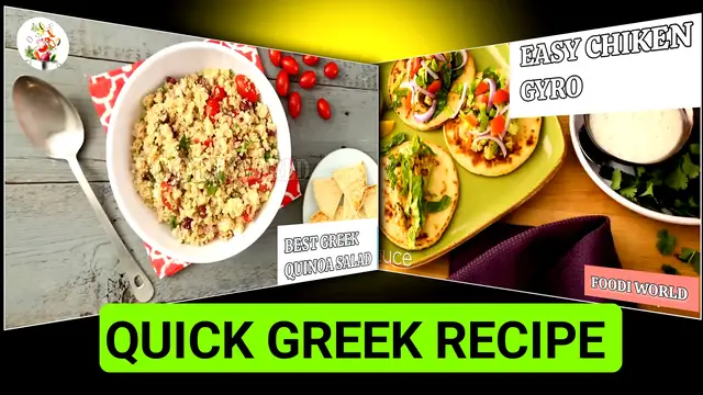 'Video thumbnail for Easy chicken gyro and best greek quinoa salad'