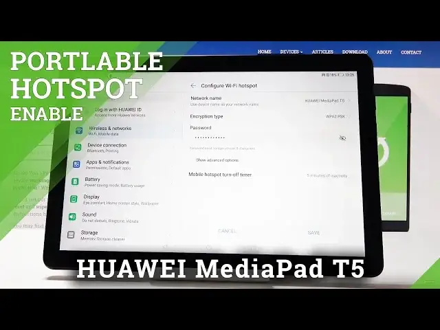 Video thumbnail for How to Enable Portable Hotspot in HUAWEI MediaPad T5 - Network Sharing