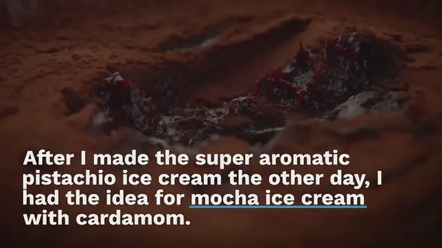 Video thumbnail for Mocha ice cream with cardamom: