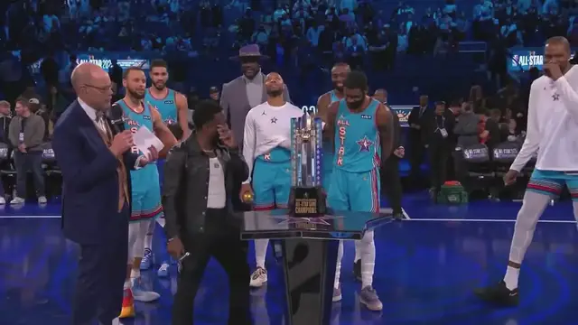 Video thumbnail for Steph Curry Wins mvp 2025 | Shaq’s Epic Trophy Presentation at the 2025 NBA All-Star Game