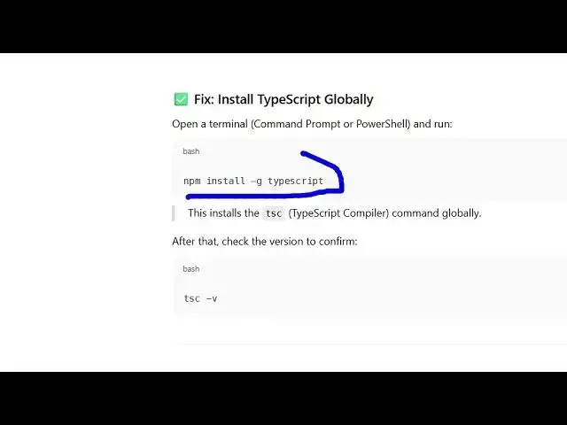 Video thumbnail for How to Check TypeScript Compiler version & location in Terminal