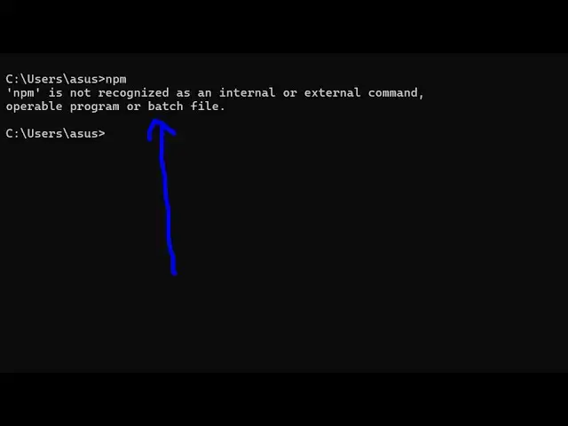 Video thumbnail for [Solved] npm is not recognized as an internal and external command Error