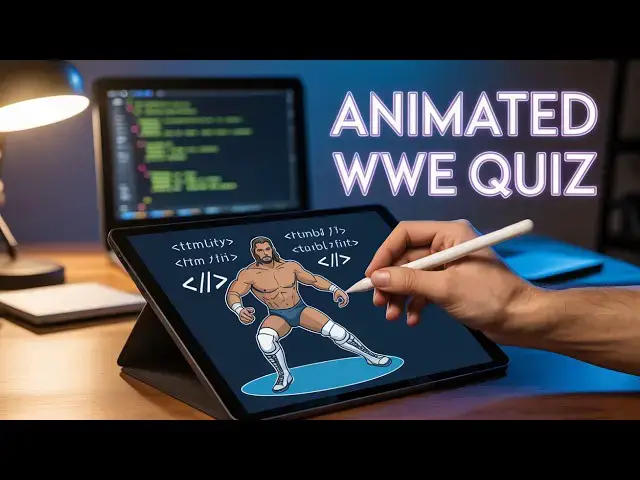 Video thumbnail for Build a WWE Wrestlers & Matches Image Trivia MCQ Quiz Game in Browser Using HTML CSS & JavaScript