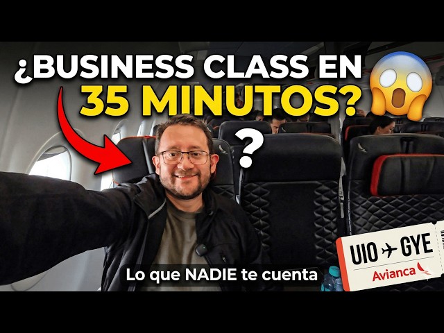 Video thumbnail for ¿LUJO en 35 MINUTOS? 🇪🇨 Probando la NUEVA Business Class de Avianca (UIO-GYE) 😱