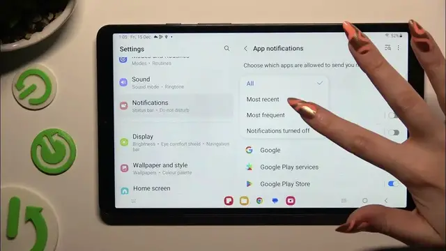 Video thumbnail for How to Turn On/Off App Notifications on SAMSUNG GALAXY TAB A9 – Manage Notifications