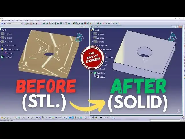 'Video thumbnail for CATIA Reverse Engineering - from STL to Solid Body'