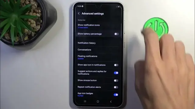 Video thumbnail for How to Show the Battery Percentage on SAMSUNG Galaxy F54