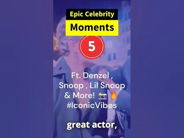 'Video thumbnail for Unforgettable Celeb Moments 🤩 Ft. Denzel Washington, Lil Snoop & Snoop,  & More! 🎤🔥 #LegendaryVibes"'