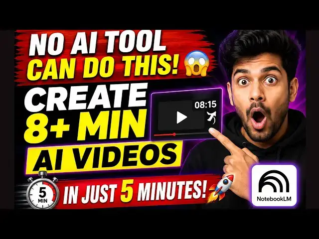 Video thumbnail for How to Create Long AI Videos with NotebookLM (8+ Minutes in 5 Minutes!)