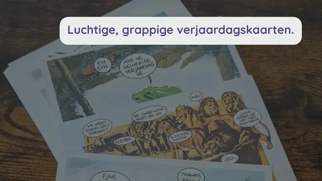 Video thumbnail for Arnoleons kaarten voor jarigen een cartoon verjaardagskaart