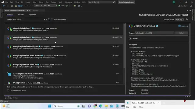 Video thumbnail for Build a C# .NET Console App to Upload Multiple Files to Google Drive Using Service Account