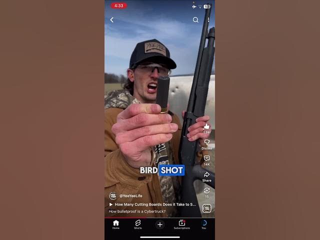 Video thumbnail for Bulletin threw cybertruck #foryou #youtubeshorts