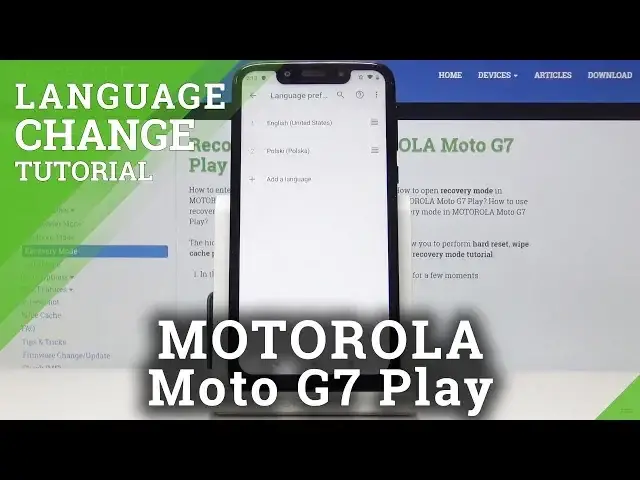 'Video thumbnail for How to Change Language in MOTOROLA Moto G7 Play - Language Settings'