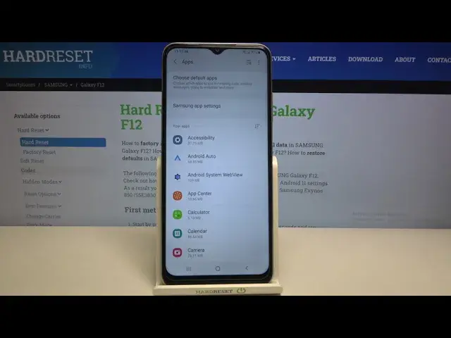 'Video thumbnail for How to Reset App Preferences on SAMSUNG Galaxy F12 – Restore App Defaults'