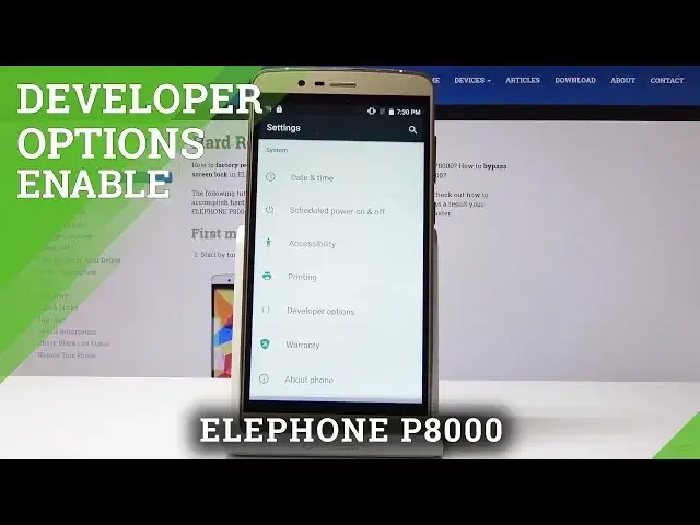 Video thumbnail for ELEPHONE P8000 How to Enable Developer Options