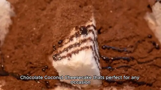 Video thumbnail for Chocolate Coconut Cheesecake