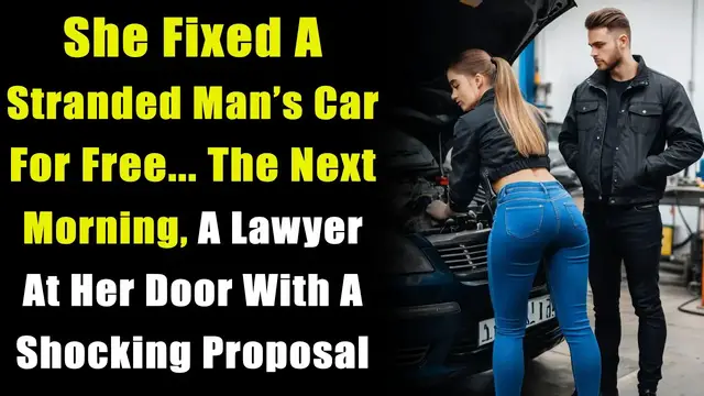'Video thumbnail for She Fixed A Stranger Car for Free... The Next Morning, A Lawyer At Her Door With A Shocking Proposal'
