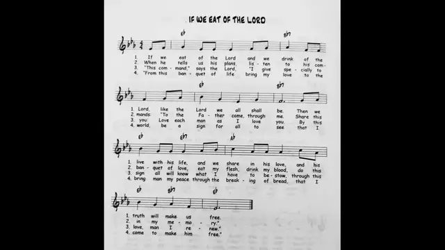 Video thumbnail for If We Eat Of The Lord - Catholic Mass Song Sheet Music
