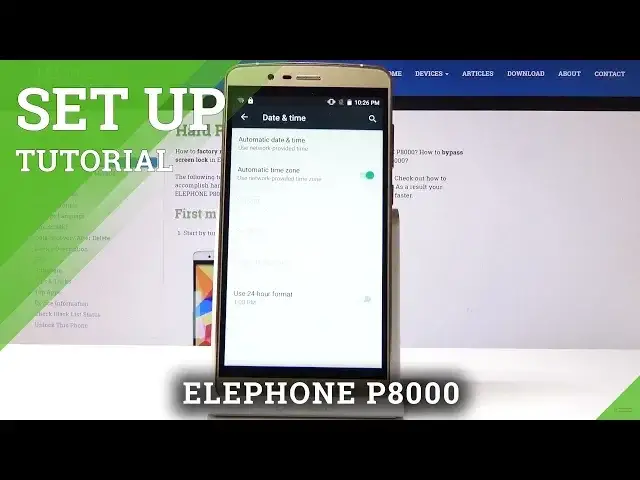 'Video thumbnail for How to Change Date & Time in ELEPHONE P8000 - Set Up Time Configuration'