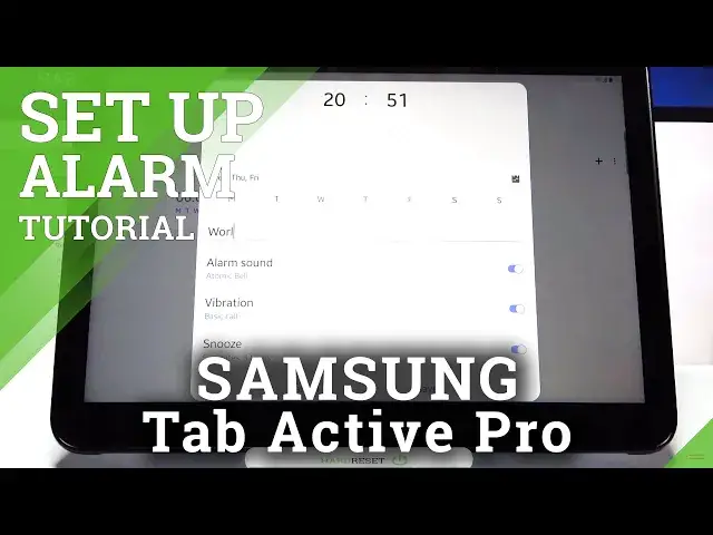 'Video thumbnail for How to Set Up Alarm Clock in SAMSUNG Galaxy Tab Active Pro – Schedule Alarms'