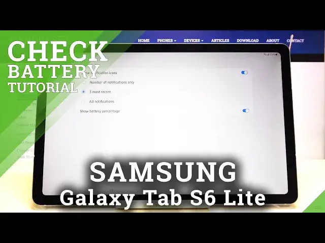 'Video thumbnail for How to Show Battery Percentage in SAMSUNG Galaxy Tab S6 Lite – Battery Settings'