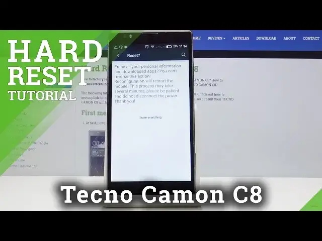 Video thumbnail for How to Wipe Data in Tecno Camon C8 - Factory Reset by Settings
