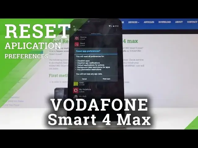 Video thumbnail for How to Reset App Preferences in VODAFONE Smart 4 max - Restore App Settings