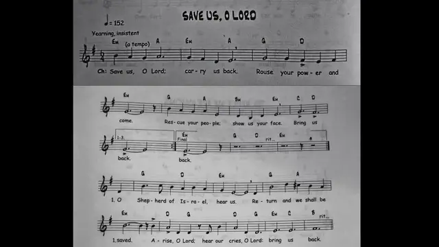 Video thumbnail for Save Us O Lord - Catholic Mass Song Sheet Music