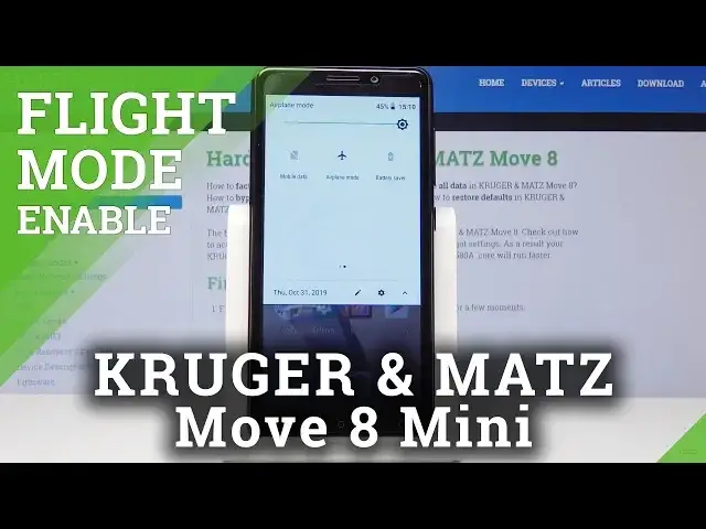 'Video thumbnail for How to Enable Airplane Mode in Kruger & Matz Move 8 Mini - Enable / Disable Flight Mode'