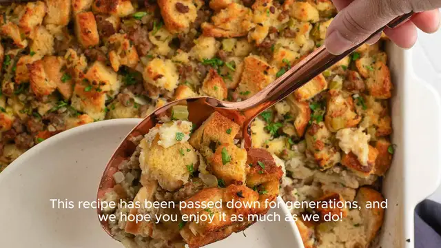 Video thumbnail for Thanksgiving Stuffing recipe