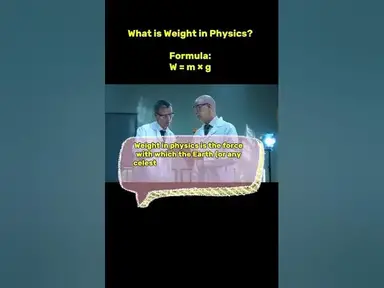 'Video thumbnail for What is weight in physics? #weight #physics #physicswallah'