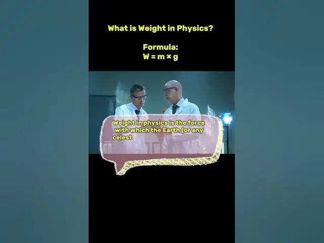 'Video thumbnail for What is weight in physics? #weight #physics #physicswallah'