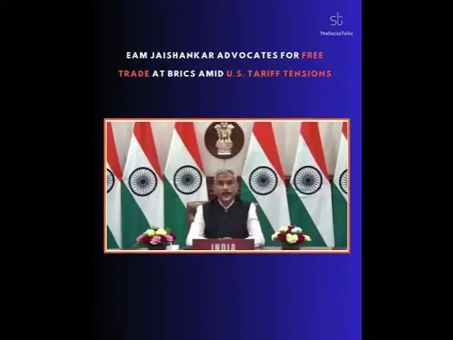 'Video thumbnail for EAM Jaishankar Advocates for Free Trade at BRICS Amid U.S. Tariff Tensions'