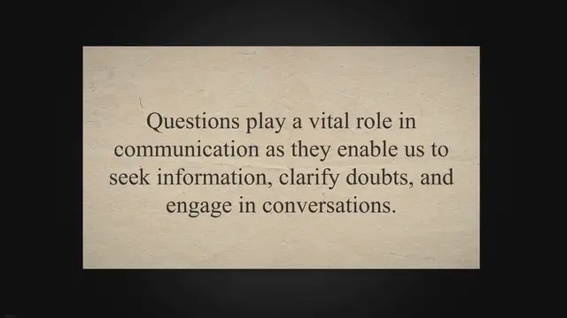 Video thumbnail for Questions