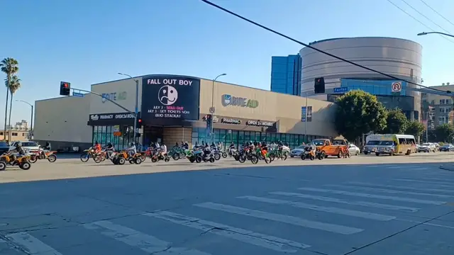 'Video thumbnail for Motorcycle gang on Sunset Blvd.'