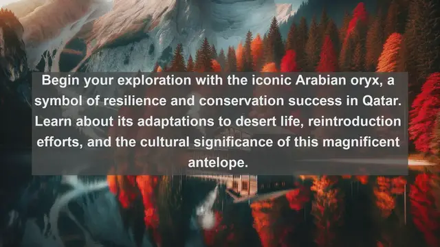 Video thumbnail for Unveiling Qatar's Natural Treasures: Top 10 Native Fauna