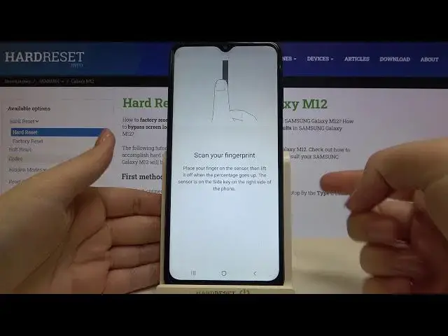 'Video thumbnail for How to Add Fingerprint in SAMSUNG Galaxy M12 – Set Screen Lock'