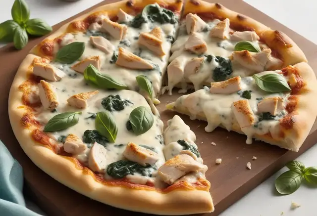 Video thumbnail for Chicken Alfredo Pizza