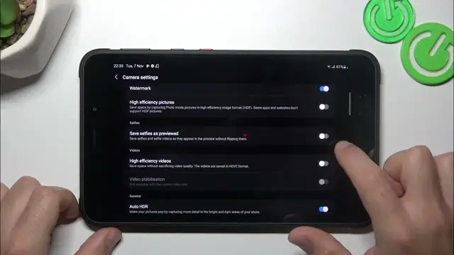 Video thumbnail for How to Manage Front Camera Mirror Effect on Samsung Tab Active3 – Camera Settings