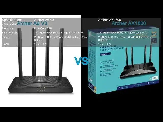 Video thumbnail for Archer A6 V3 VS Archer AX1800
