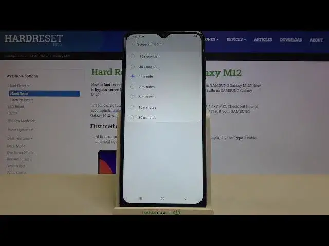 'Video thumbnail for How to Change Screen Timeout in SAMSUNG Galaxy M12 – Adjust Screen Sleep Time'