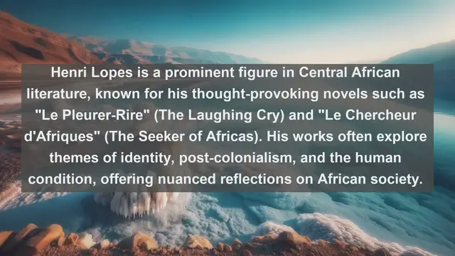 Video thumbnail for Discovering Literary Gems: Top 10 Famous Writers from Central African Republic